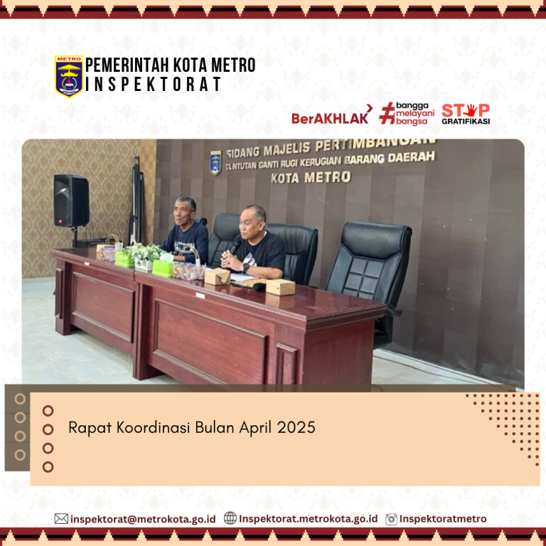 Rapat Koordinasi Bulan April 2025