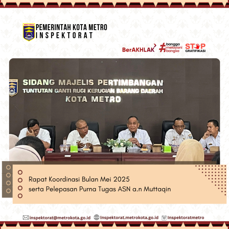 Rapat Koordinasi Bulan Mei 2025 dan Pelepasan Purna Tugas ASN