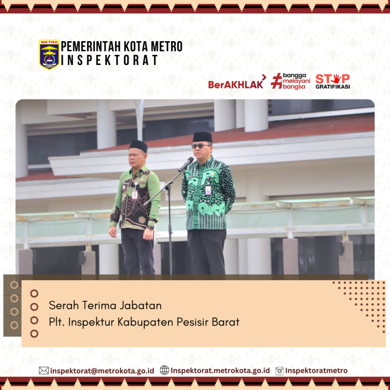 Henri Dunan Resmi Menyerahkan Jabatan Plt. Inspektur Kepada Unzir